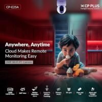 CP PLUS 2MP Full HD Smart Wi-Fi CCTV Home Security Camera | 360° with Pan Tilt | View & Talk | Motion Alert | Night Vision | SD Card (Upto 128 GB), Alexa & Google Support | IR Distance 10mtr | CP-E25A - Image 2